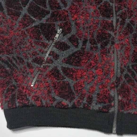 Vintage Spyder Men's Vest Fleece Red Black Web Full Zip Pockets Made USA Size XL - Picture 3 of 13